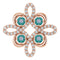 14K Rose Natural Alexandrite & 1/6 CTW Natural Diamond Pendant