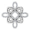 Platinum 1/6 CTW Natural Diamond Semi-Set Clover Pendant