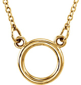 18K Yellow Gold Vermeil Tiny Posh® Circle 16-18" Necklace