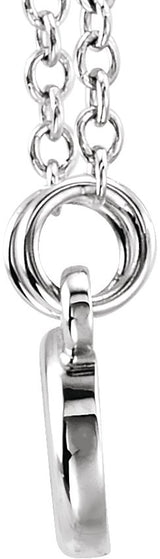 Platinum Tiny Posh® Infinity-Inspired 16-18" Necklace