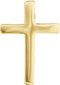 14K Yellow Gold 10 mm Cross Single Earring