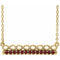14K Yellow Natural Mozambique Garnet Infinity-Inspired Bar 16