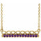 14K Yellow Natural Amethyst Infinity-Inspired Bar 18