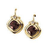 Accented Bezel-Set Earrings