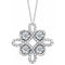Platinum 1/3 CTW Natural Diamond Clover 18