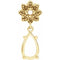 14K Yellow 8x5 mm Pear Floral-Inspired Pendant Mounting