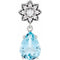 Platinum Natural Aquamarine & .08 CTW Natural Diamond Floral-Inspired Pendant