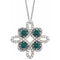 Platinum Lab-Grown Alexandrite & 1/6 CTW Diamond Clover 18