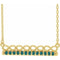 14K Yellow Natural Alexandrite Infinity-Inspired Bar 18