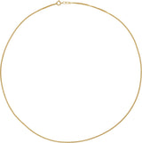 14K Yellow Gold 1.3 mm Diamond-Cut Box 16" Chain