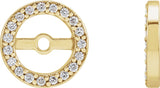14K Yellow Gold 1/8 CTW Natural Diamond Earring Jackets with 5.3 mm ID