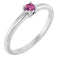Platinum Natural Pink Tourmaline Ring