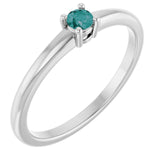 Platinum Lab-Grown Alexandrite Ring