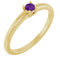 14K Yellow Natural Natural Amethyst Ring