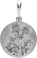 Platinum Floral Pendant