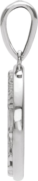 Platinum Floral Pendant