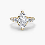 Five Stone Ring with Pavé Band